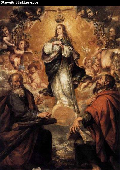 unknow artist Virgin of the Immaculate Conception with Sts Andrew and John the Baptist